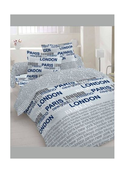 Евро комплект постельного белья 100% Хлопок 200х220 см Ble-1049 Vital-Textile (367262451)