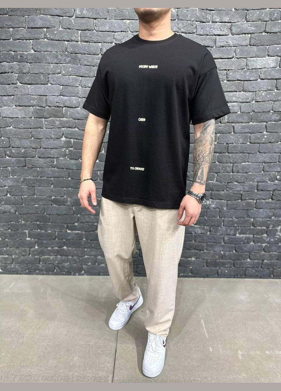 Черная красивая яркая oversize футболка с принтом "джокера" на спине, качественная футболка изготовленная в турции No Brand 010-1