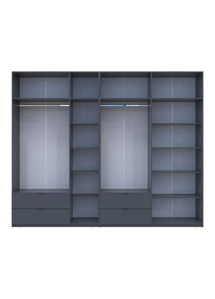 Комплект шаф для одягу Лукас (2 шт.) 295х50х240 см Графіт (DRS-011697) Doros (361998911)