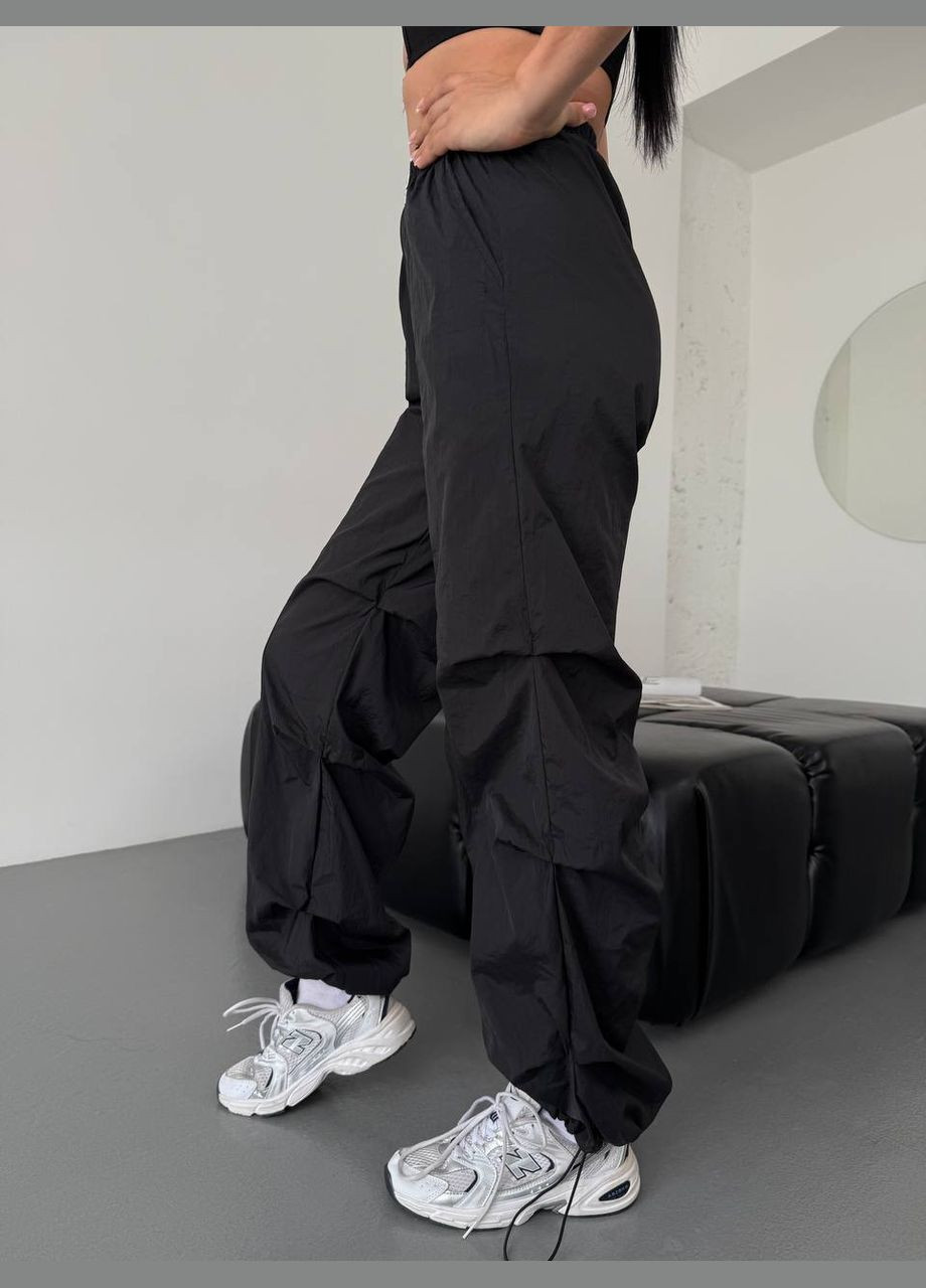 Стильные плащевые брюки с кулисками снизу Vakko (327416958)