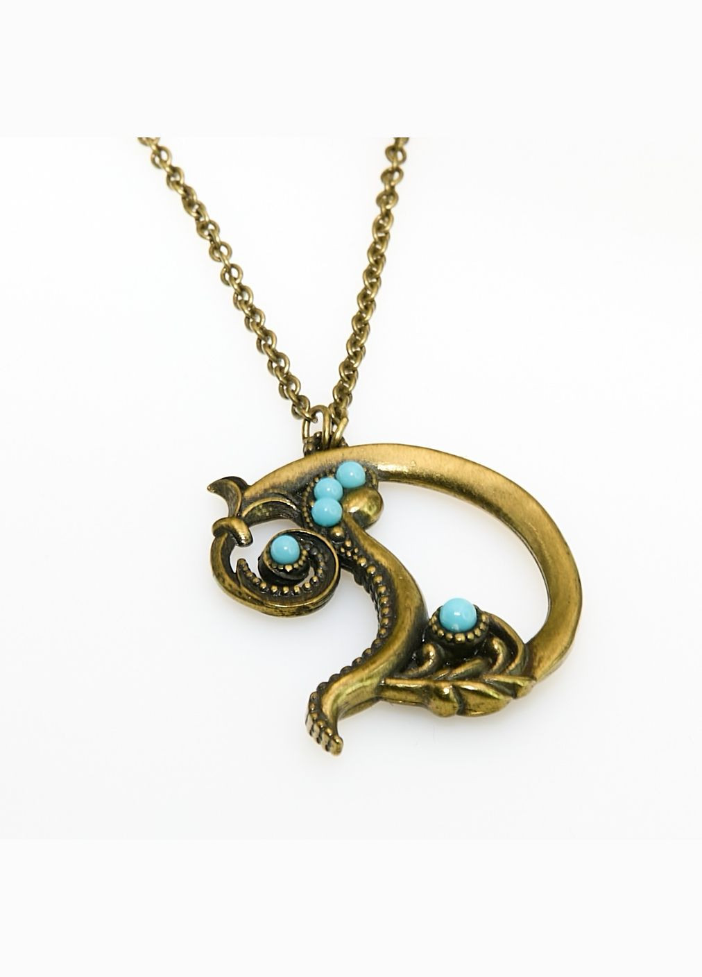 Кулон з латуні у вигляді букви D з кристалами Swarovski Michal Negrin (346241775)