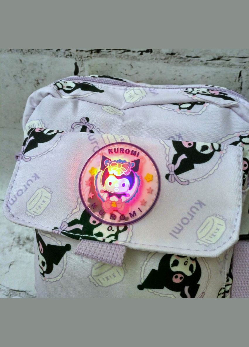 Сумочка детская для девочки кросс-боди с ремешком Куроми 20х16х6 см Сиреневая No Brand (339092433)