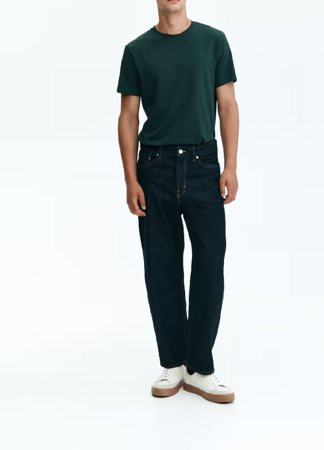 Темно-зеленая футболка H&M