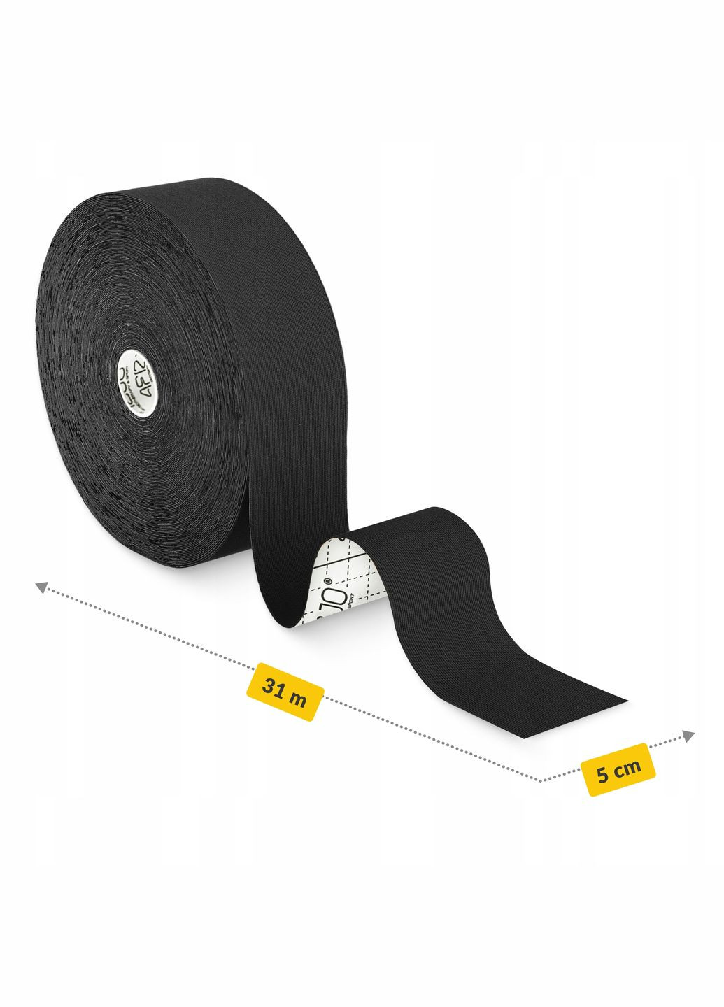 Лента кинезиологическая (кинезио тейп) 5 см x 31 м Black (P-5905973405522) 4FIZJO (345214481)