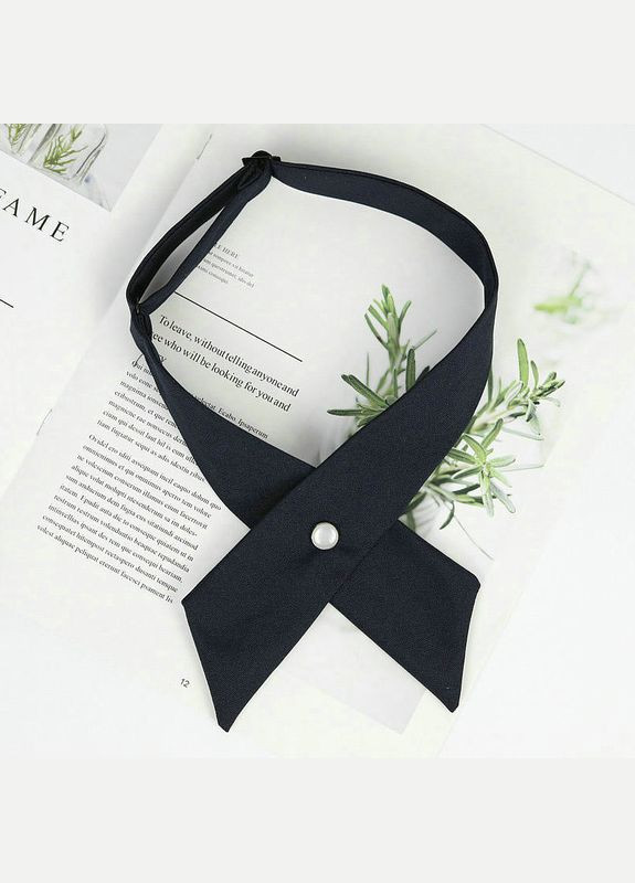 Крос краватка хрестоподібний метелик з перлиною чорний No Brand (307930774)