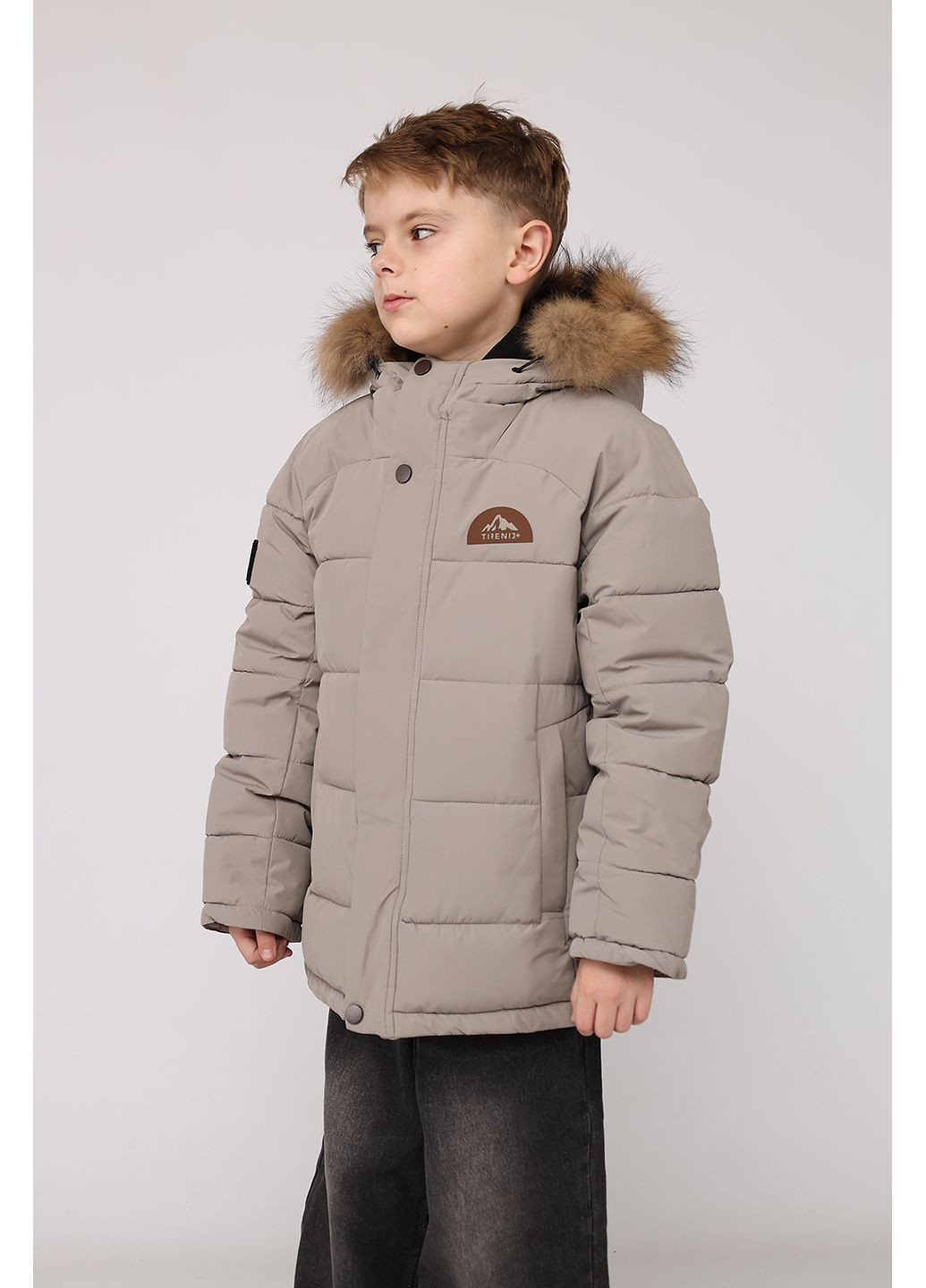 Бежевая зимняя куртка для мальчика цвет бежевый цб-00280163 JPLT