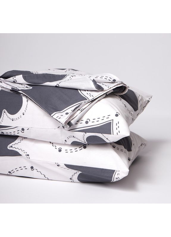 Постільний набір (простирадло 200х220 + 2 наволочки 50х70) Бязь Gold Люкс (MS-880000271) Moon&Star Grey Love (359376321)