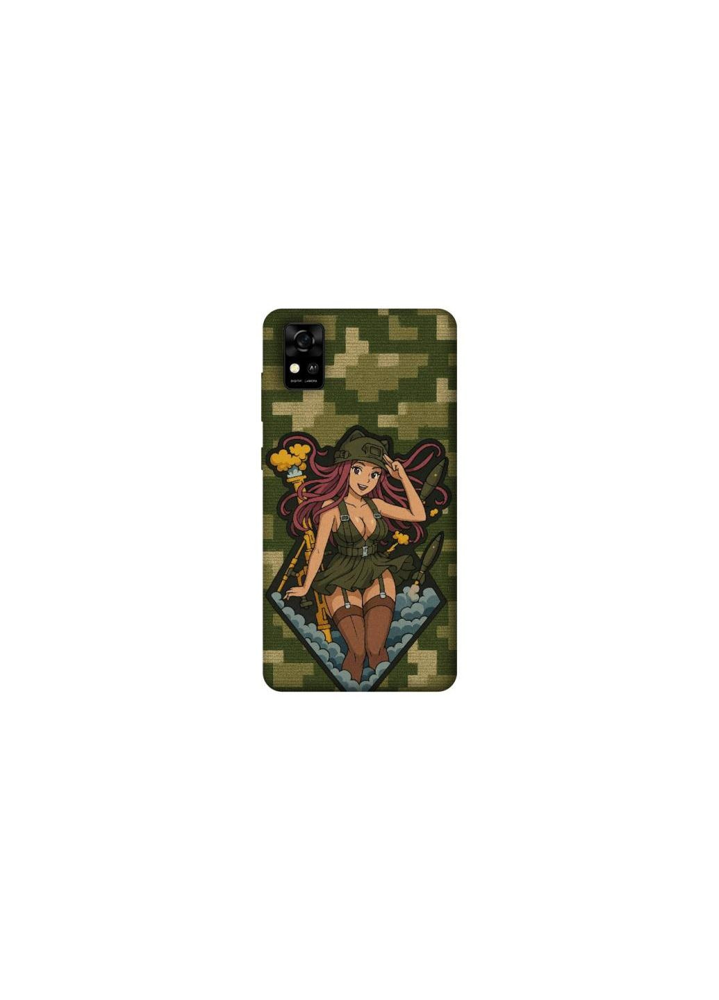 Чохол на ZTE Blade A31 Military Waifu Frontalka (354199794)