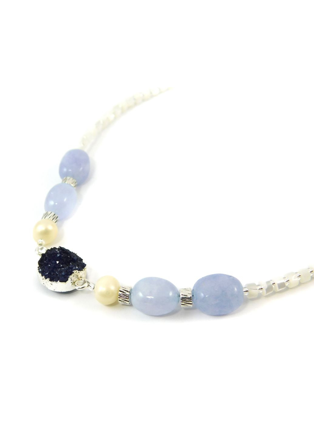 Ожерелье "Карибы" Жемчуг, Перламутр, Аквамарин Fursa fashion (322314812)