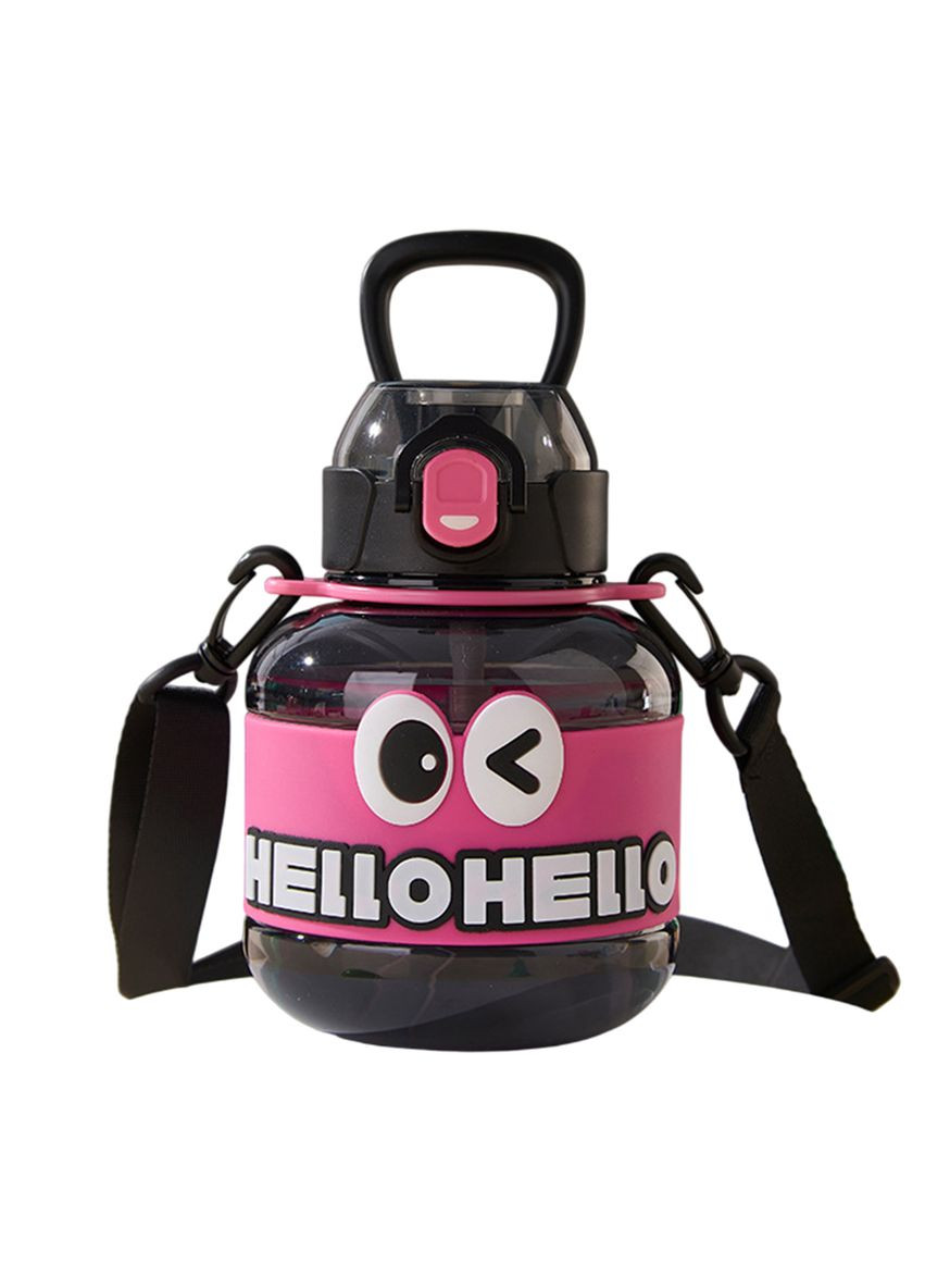 Детская бутылка для воды HELLO-HELLO 680 мл с ремешком, черный Yiwu (324556919)