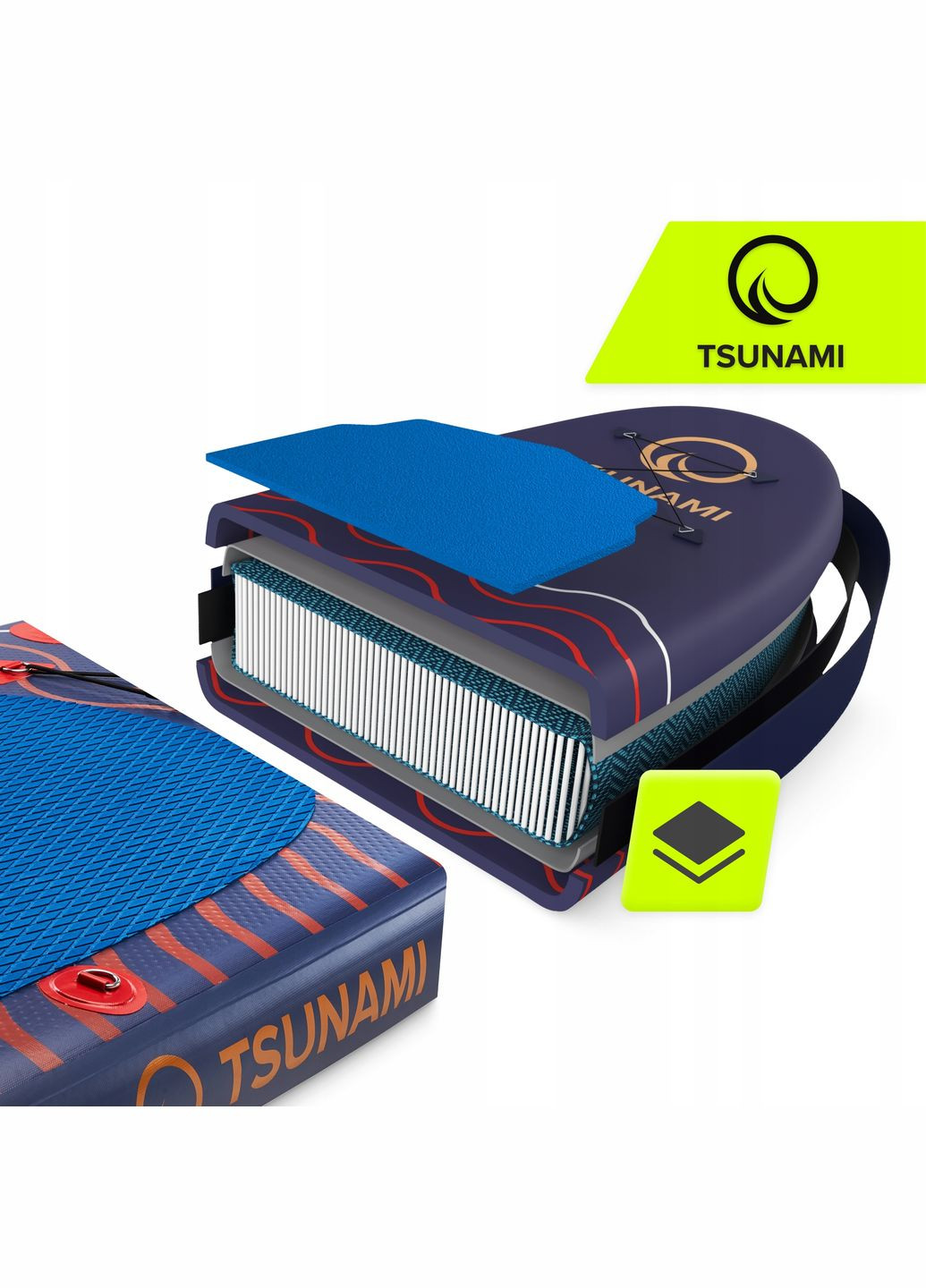 Надувная SUP доска 350 см с веслом Wave T05 (P-5907739314246) TSUNAMI (332887750)