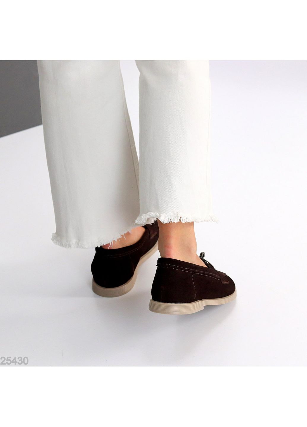 No Brand Лофери жіночі Lirina з натуральної замші, шоколадні темно-коричневий з, — (361119972)