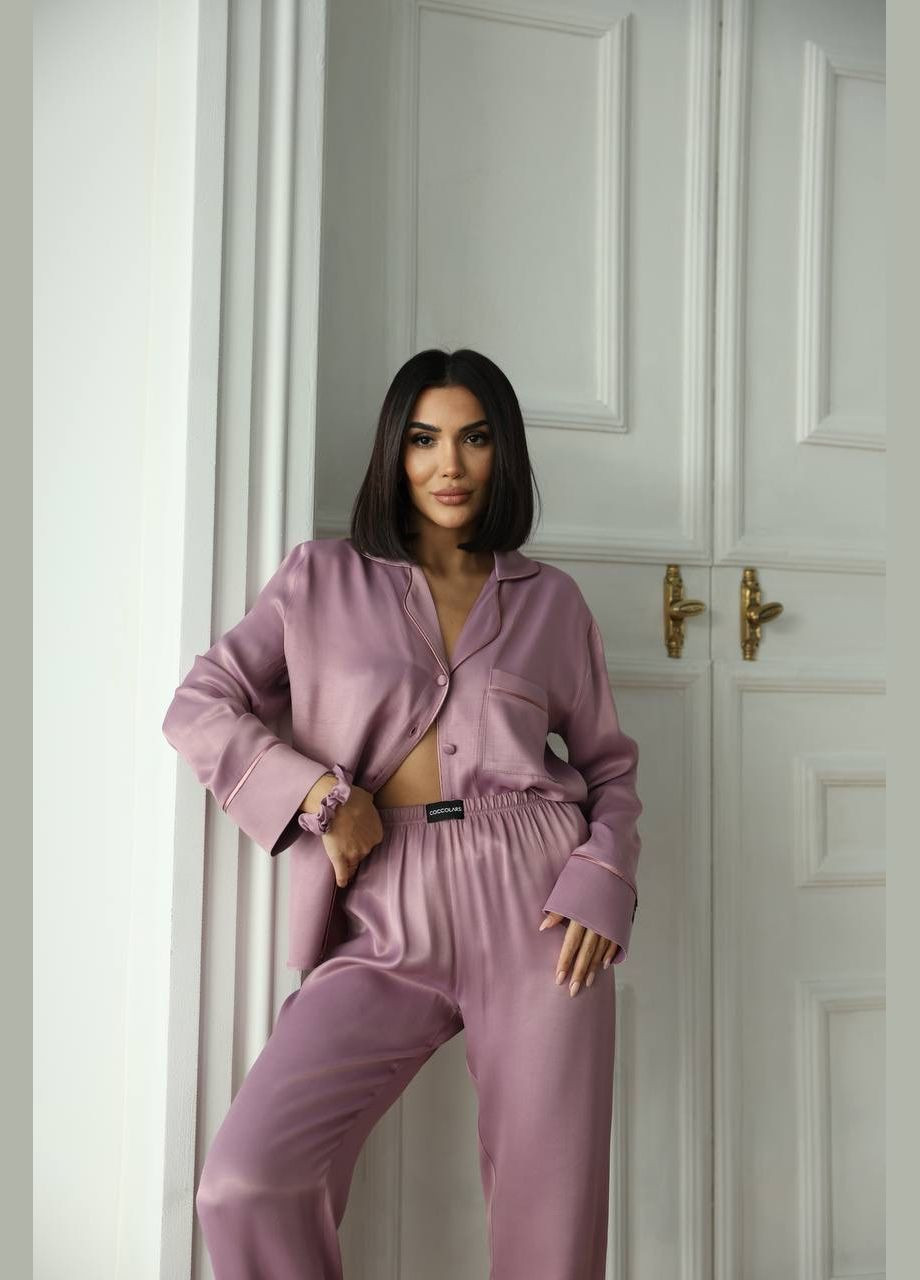 Светло-розовая пижама рубашка + брюки Domino