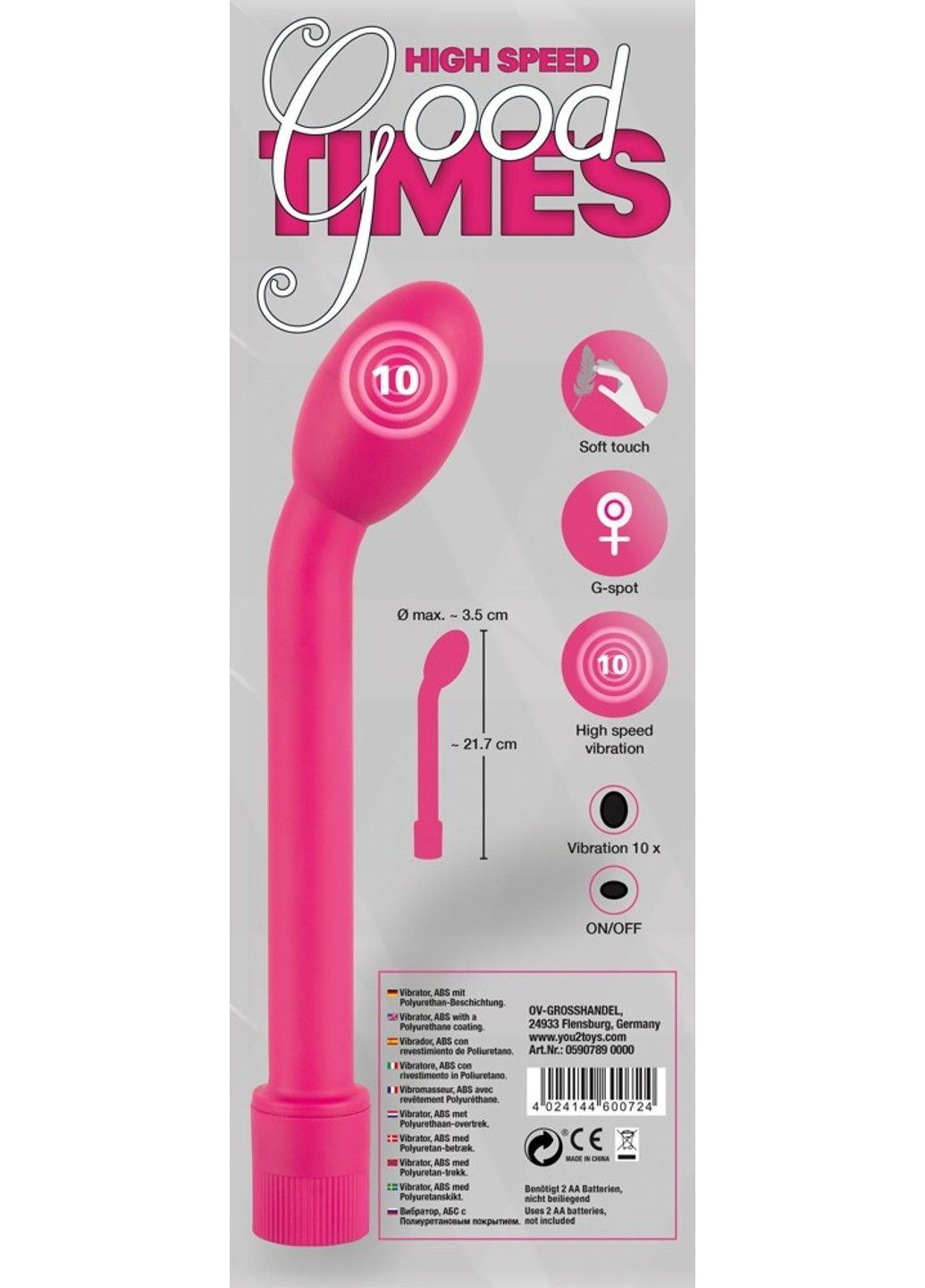 Вибратор для стимуляции Джи GOOD TIMES High Speed No Brand (284728946)