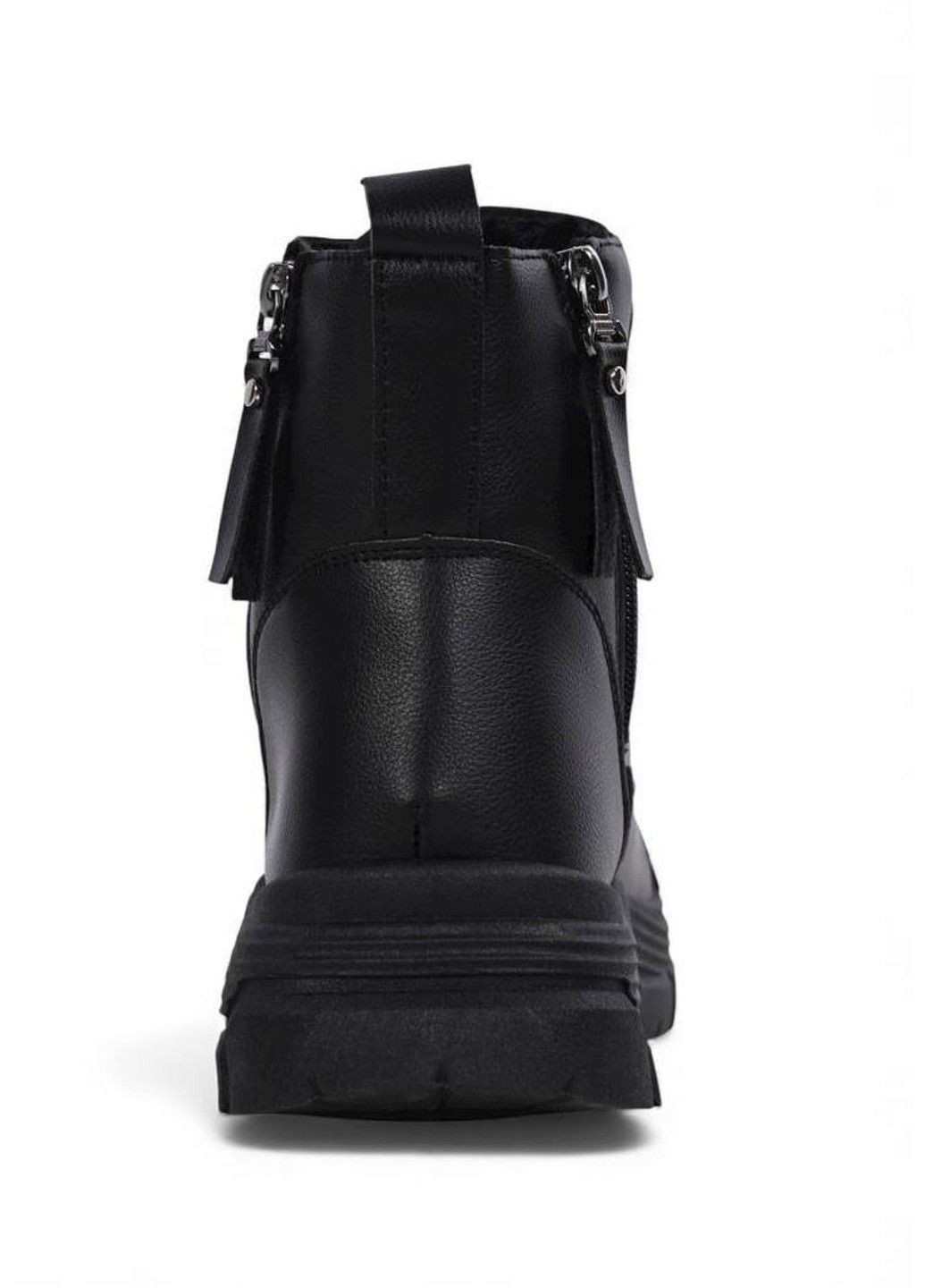 Зимние ботинки женские зимние на меху черные (n036) Loretta прессованная кожа