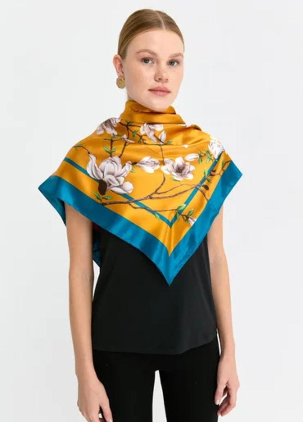 Шовкова хустка "Квітковий рай" Mosi (322578186)