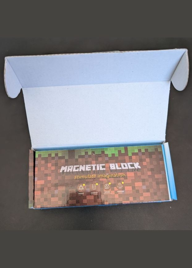 Детский магнитный конструктор Magnetic Block Майнкрафт 35 деталей Разноцветный (2104618515) No Brand (330243115)