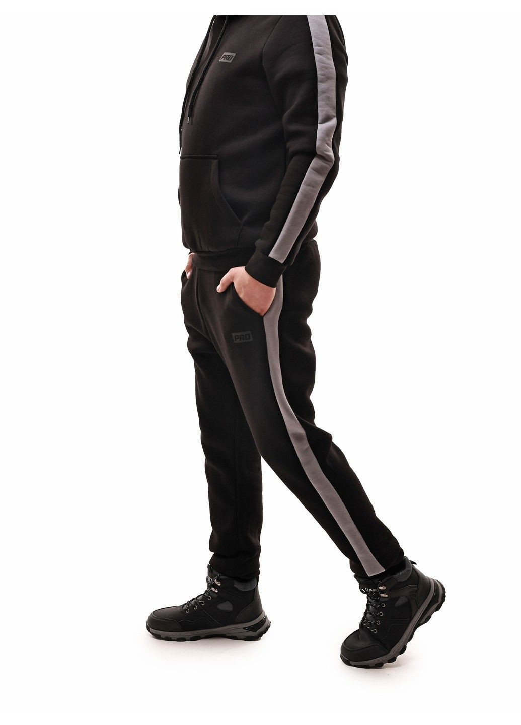 Черный костюм спортивный мужской Fox