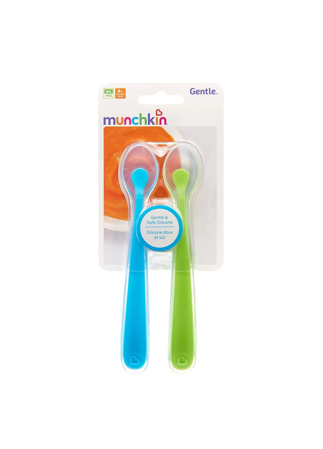 Ложки силиконовые "Gentle", 2 шт., цвет салатовый с голубым (27106.01) Munchkin (391543543)