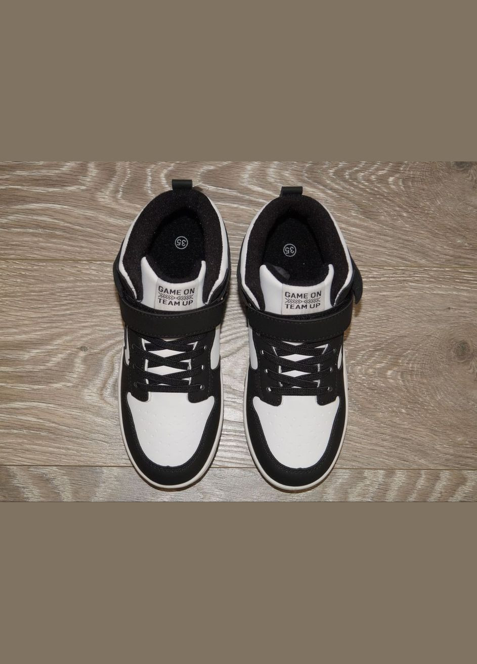 Хайтопи демісезонні дитячі / Черевики демісезонні дитячі білі з чорним BBT (347234817)