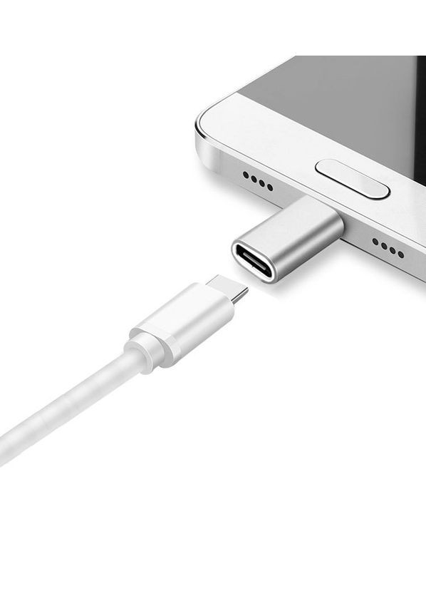 Адаптер Перехідник Type-C-мама на microUSB Gray (61518843241) GT (341533958)