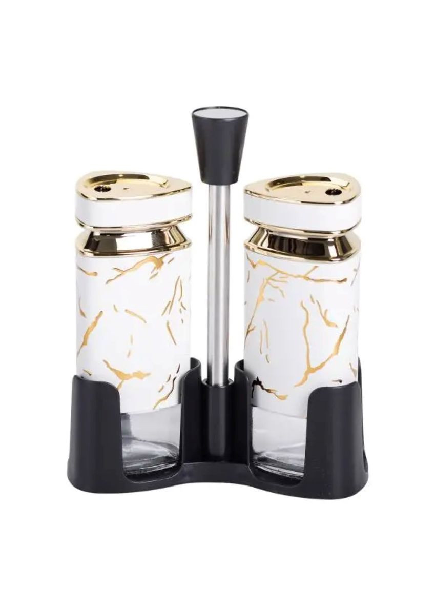 Набір для спецій на підставці солонка і перечниця по 120 мл Білий HP-1329 Yiwu (353503021)