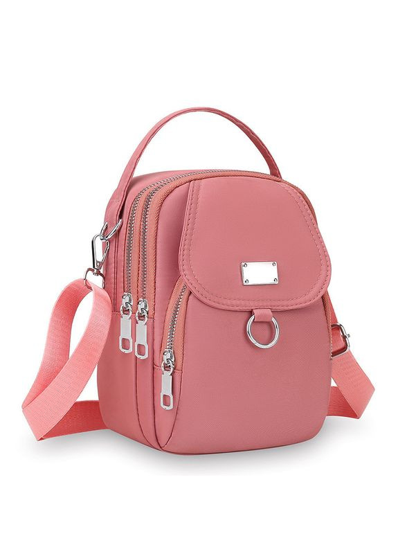 Жіноча маленька класична сумка 10649 крос-боді срібна фурнітура нейлон No Brand (366871884)