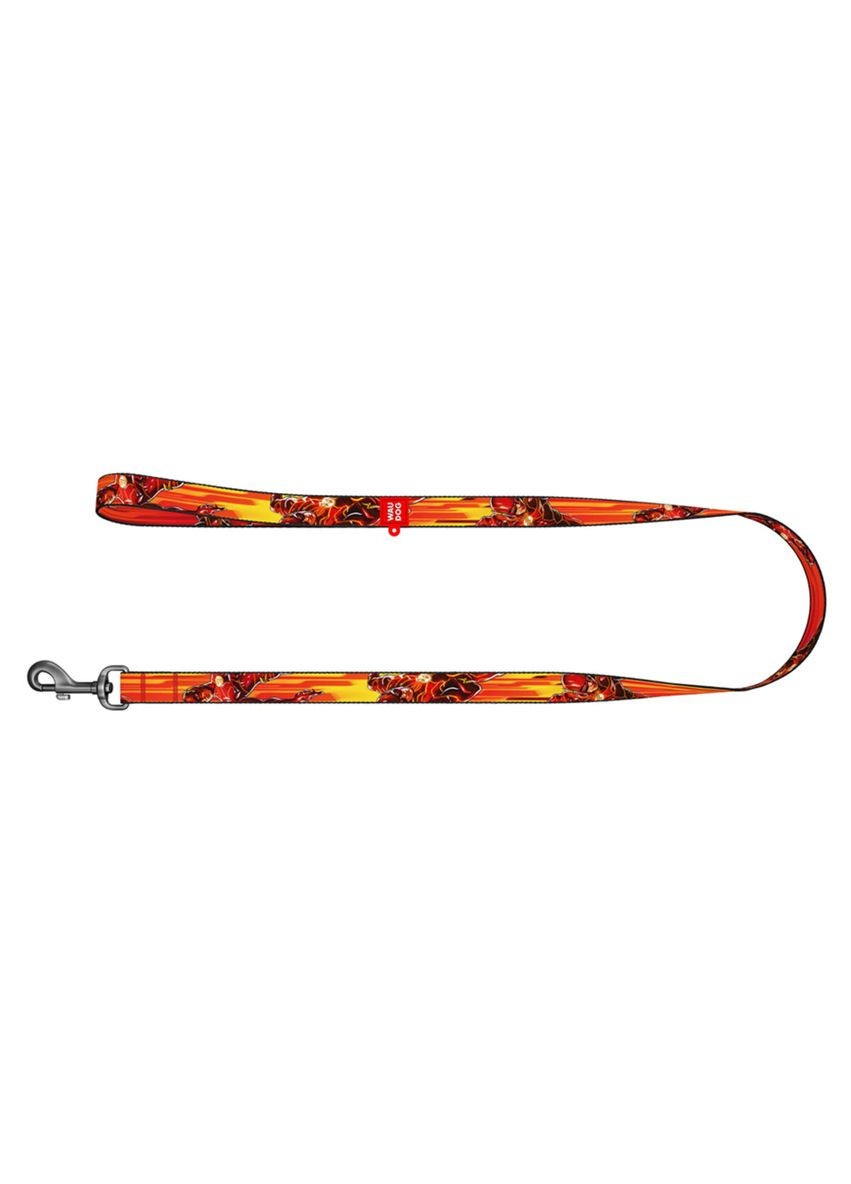 Поводок для собак нейлоновый Nylon, рисунок "Скорость Флеша", L-XXL, Ш 25 мм, Длинна 122 см WAUDOG (331162476)