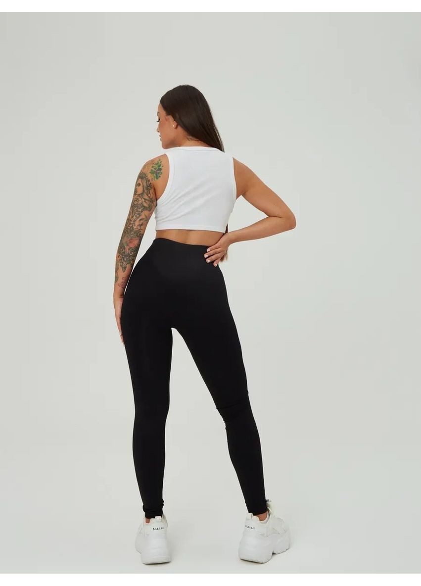 Теплі еластичні штани термолосини з високою талією, жіночі утеплені лосини безшовні на кашеміровому хутрі No Brand утеплені лосини безшовні на кашеміровому хутрі чорні (362137201)