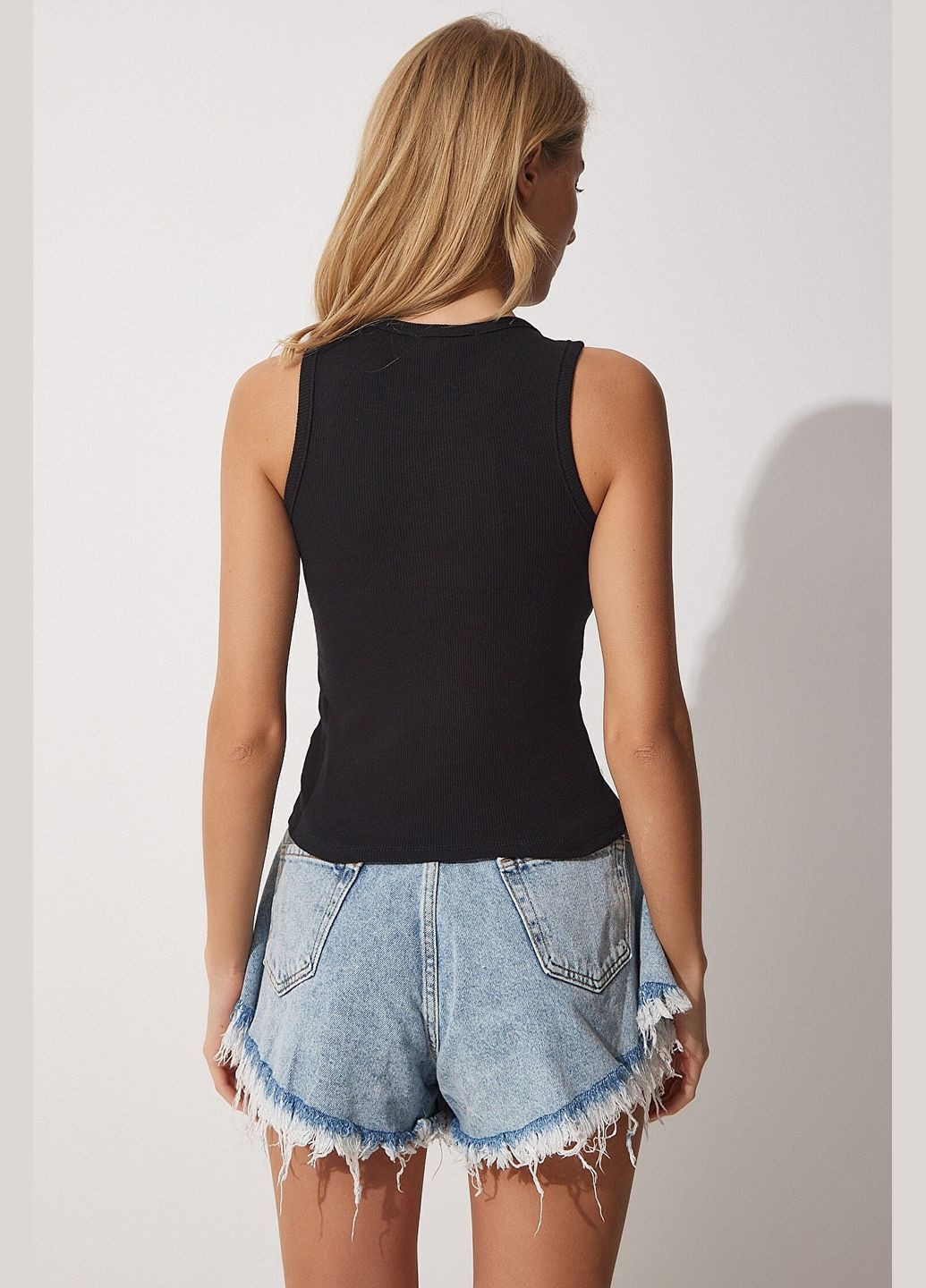 Майка рубчик чорна You Best — 288050209