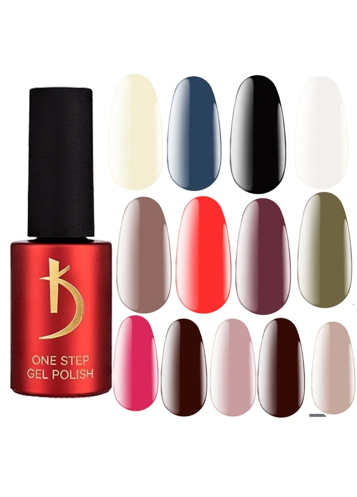Набір для манікюру Однофазний гель-лак One Step Gel Polish 7 мл №1–17 13 шт без 3, 4, 5, 6 Kodi Professional (397295173)