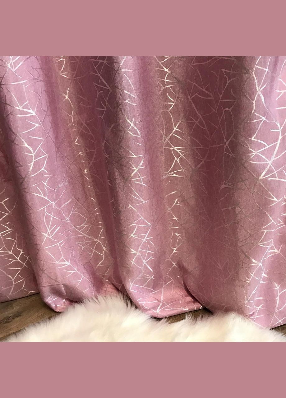 Набір штори для спальні Жаккард Рожевий 200x270 см (Е1011011B) No Brand (306633902)