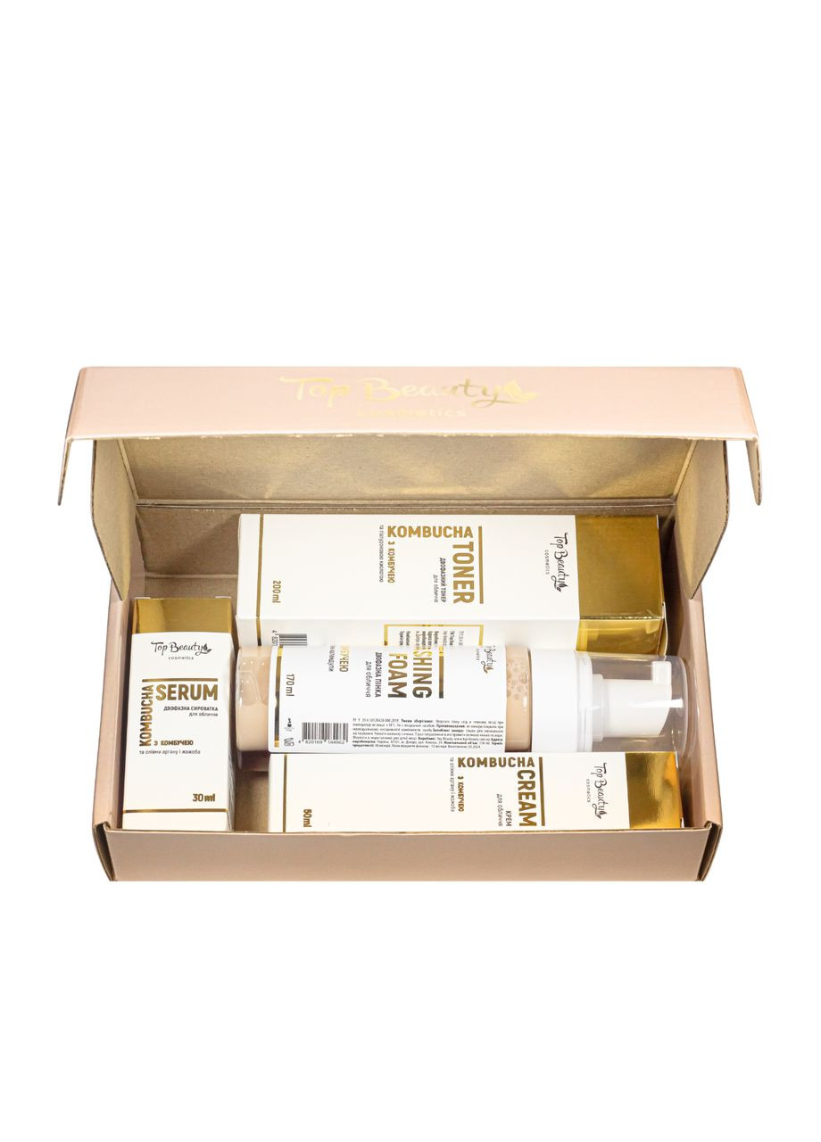 Подарунковий набір доглядової косметики для жінок Kombucha, 4 продукти Top Beauty (300676918)