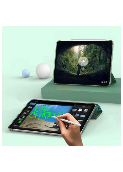 Чехол для планшета Green (709659) (709659) BeCover Tri Fold Hard Apple iPad Air 4 10.9 2020/2021 Dark (366496987)