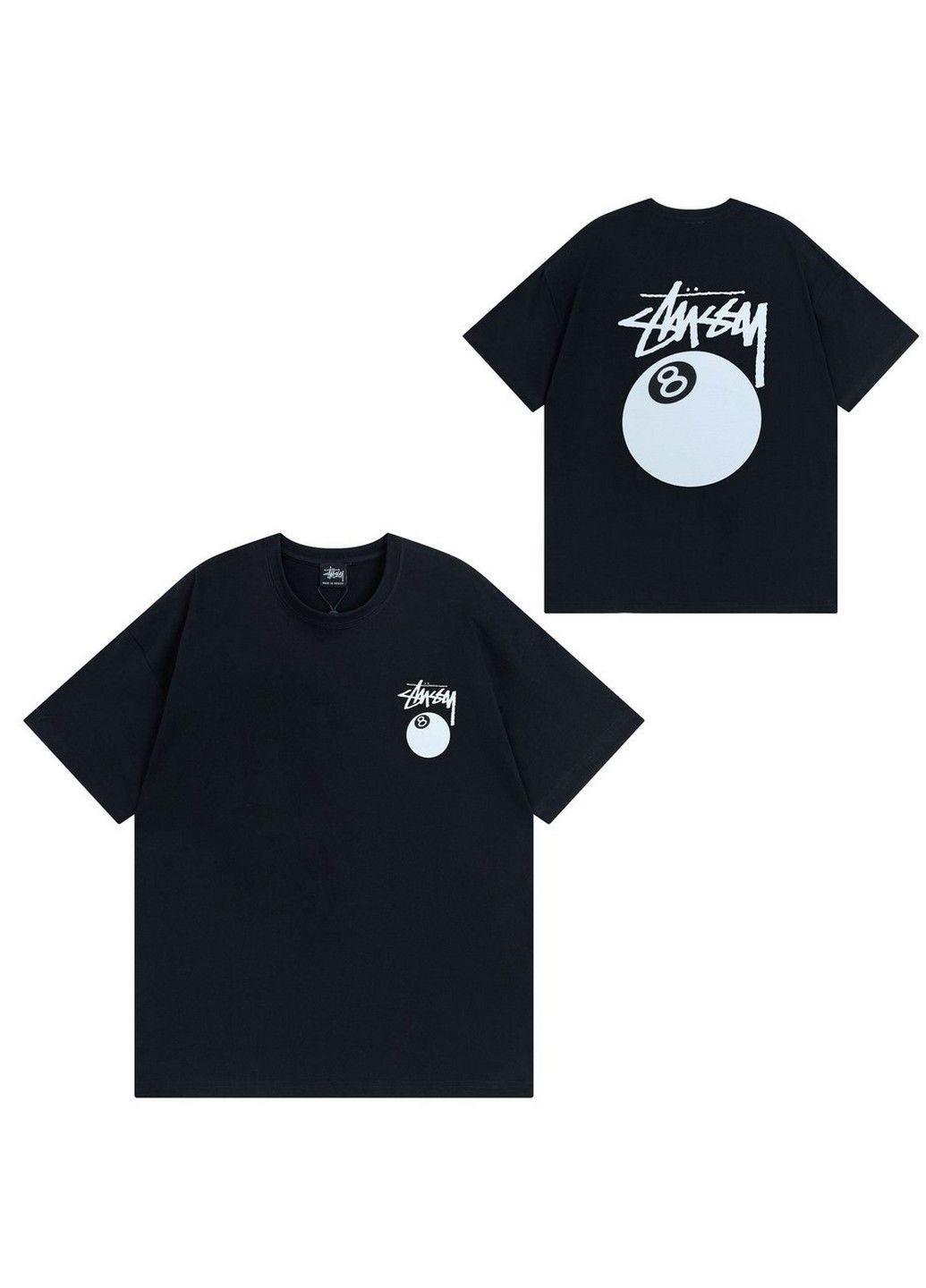 Футболка 8 Ball oversize цвет чёрный Stussy (322765008)