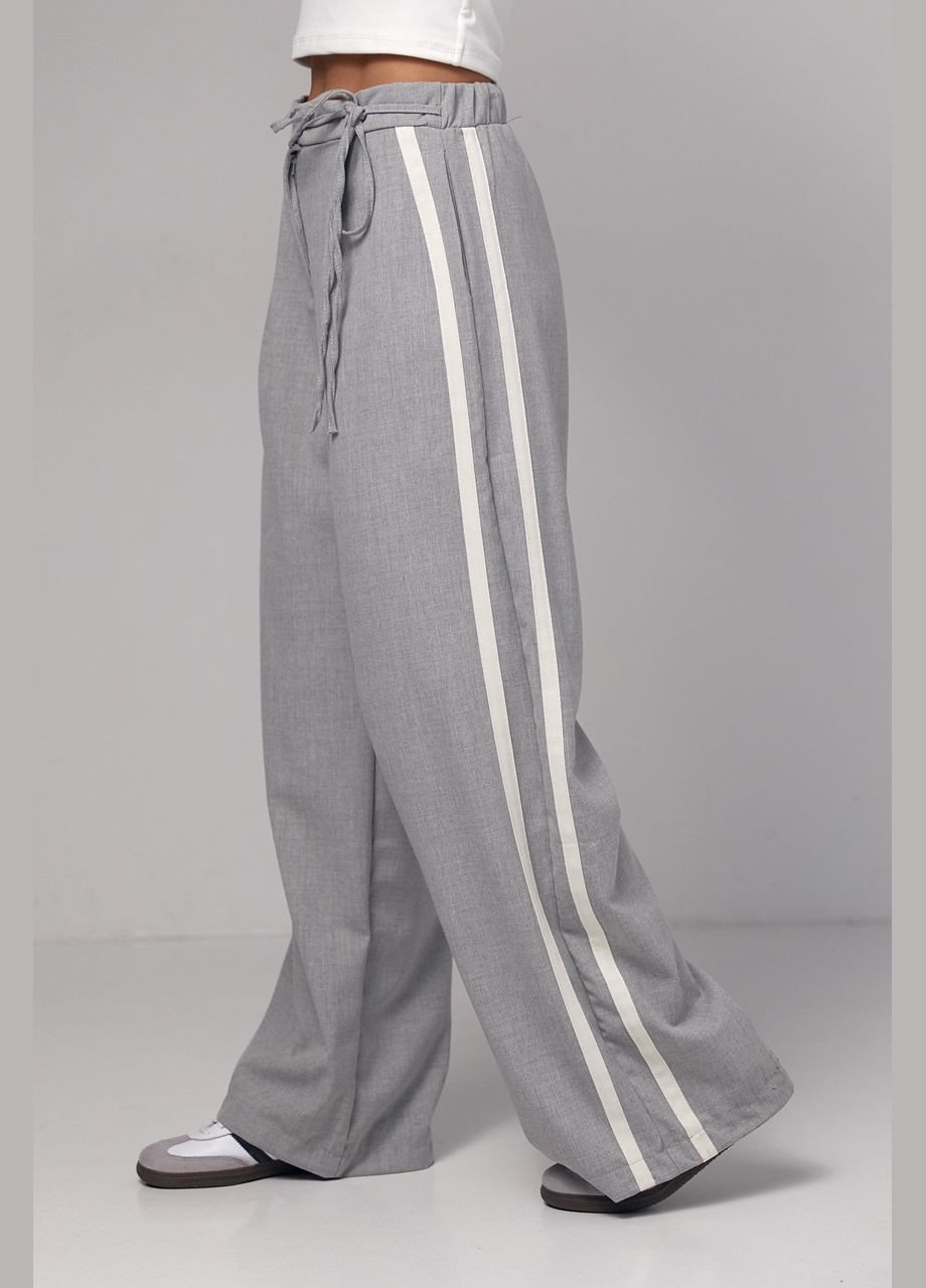 Женские брюки с лампасами на завязке 8905 Lurex (292252789)