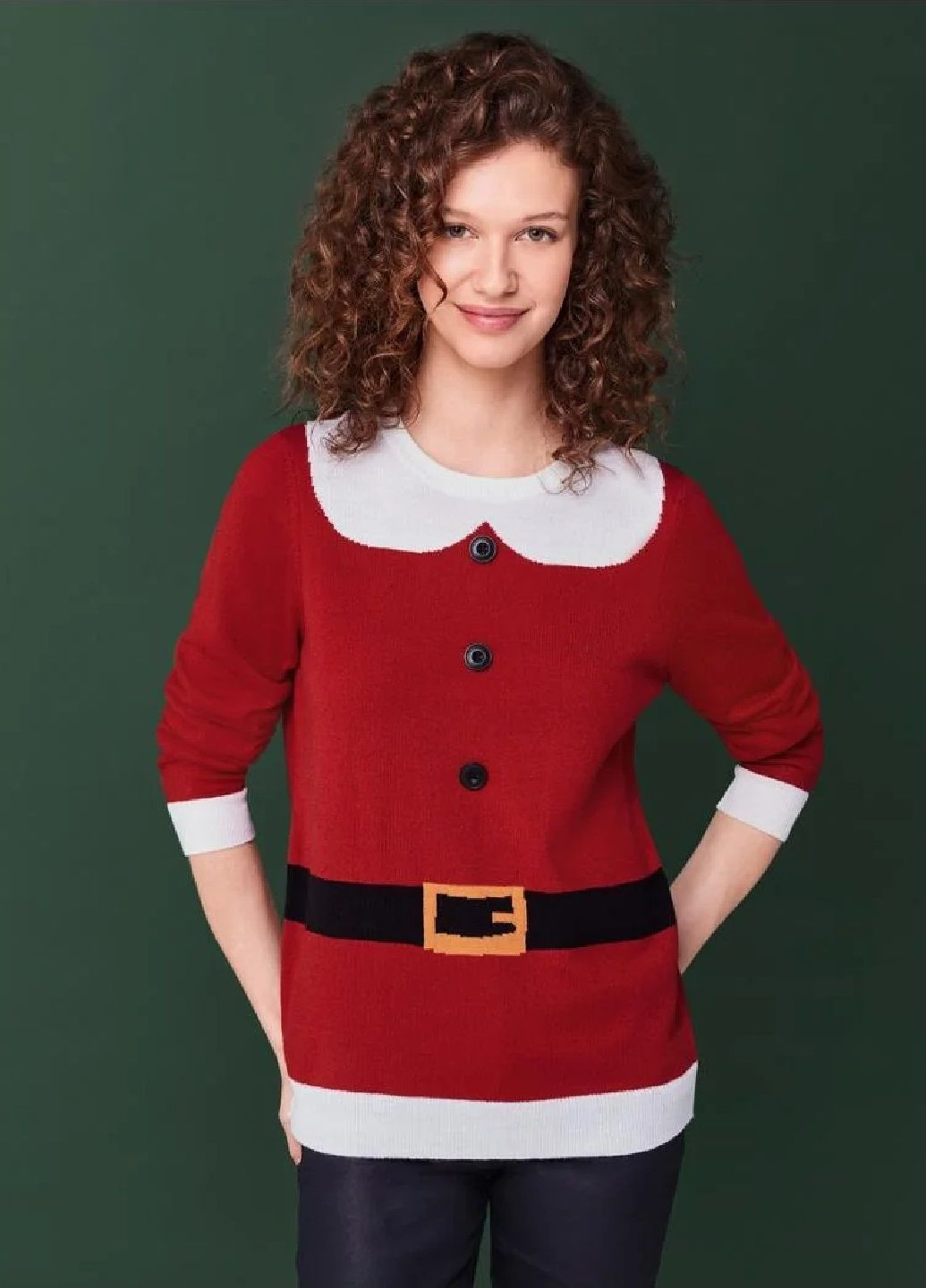 Червоний зимовий светр джемпер Esmara