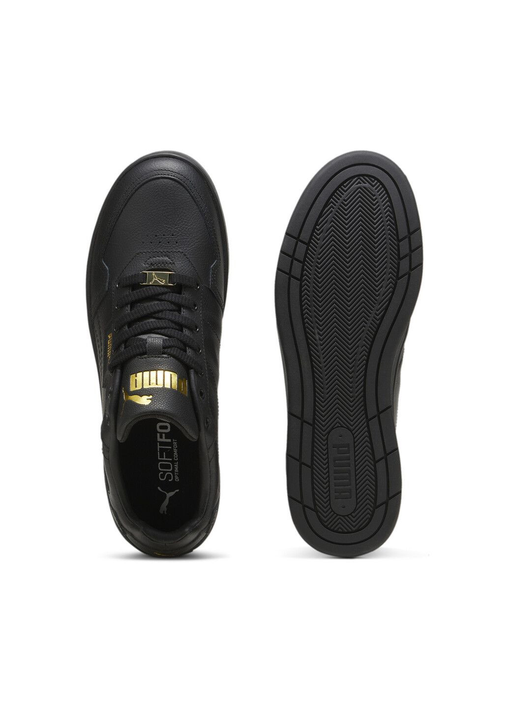Черные всесезонные кеды court classic lux sneakers Puma