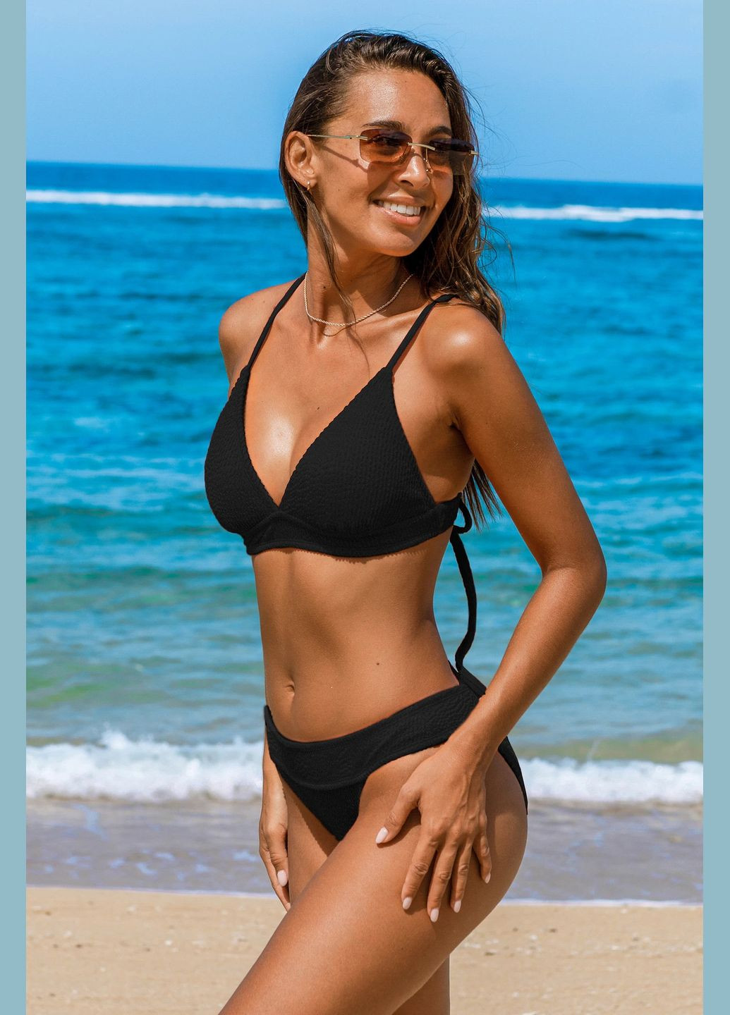 Чорний літній купальник CUPSHE