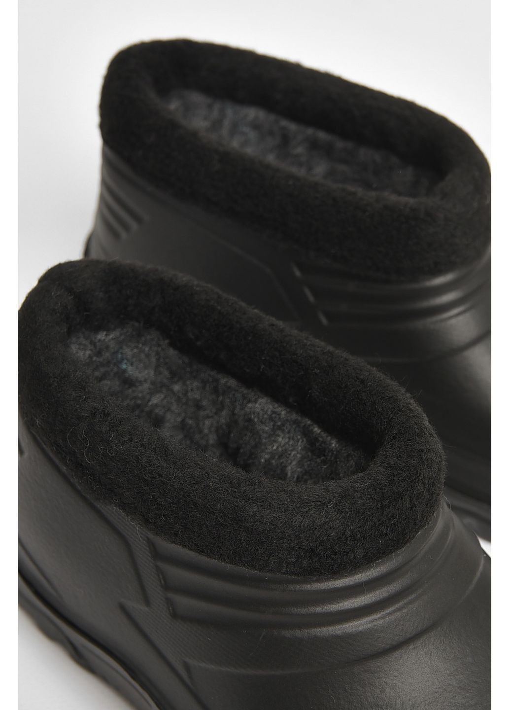 Черные калоши детские на флисе черного цвета Let's Shop