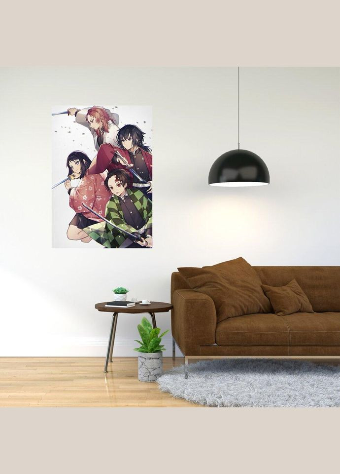 Плакат- с принтом Demon Slayer - Клинок рассекающий демонов 12 A2 Кавун постер (316210090)