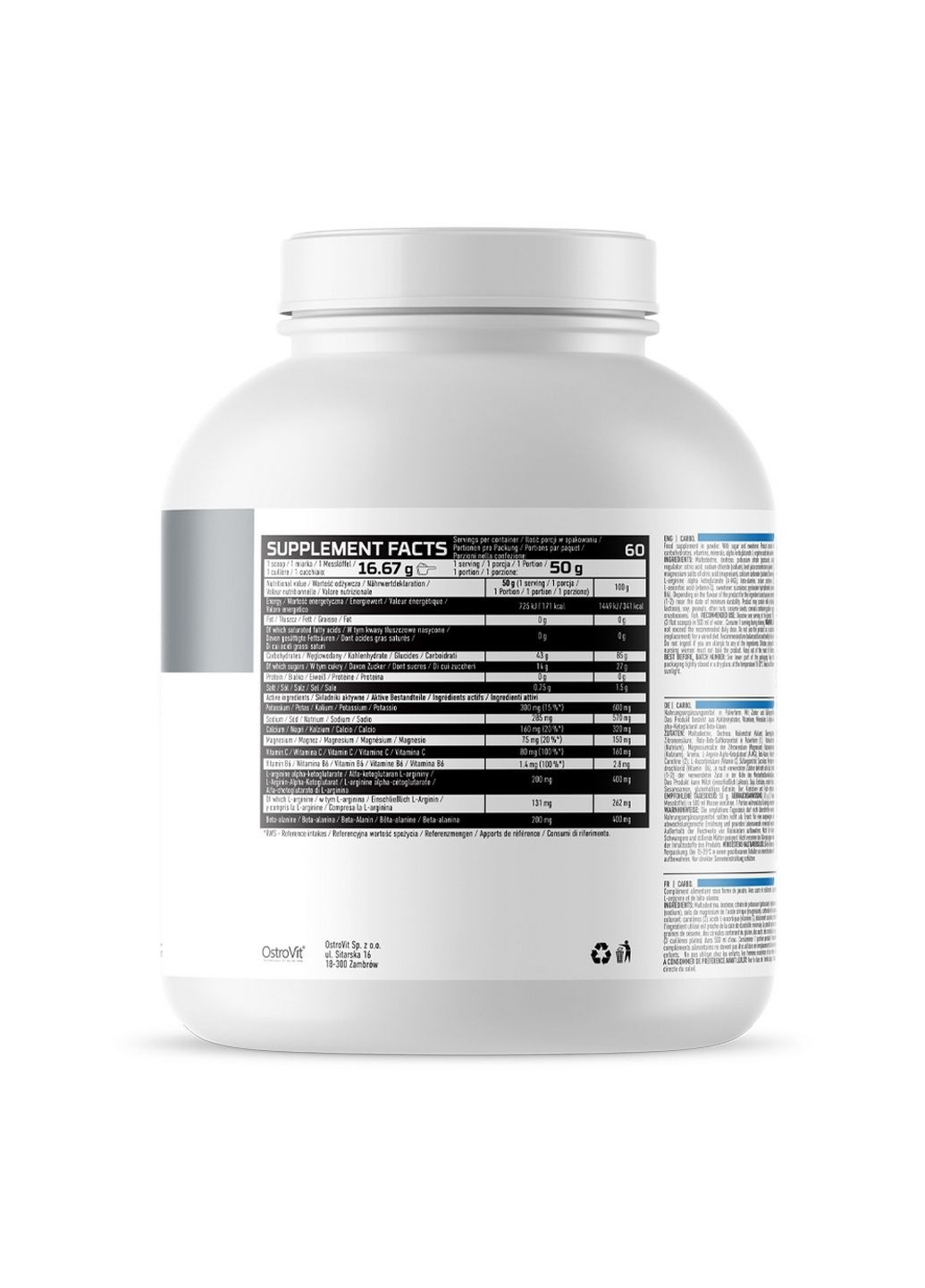 Изотоник Carbo, 3 кг Лимон Ostrovit (315874333)