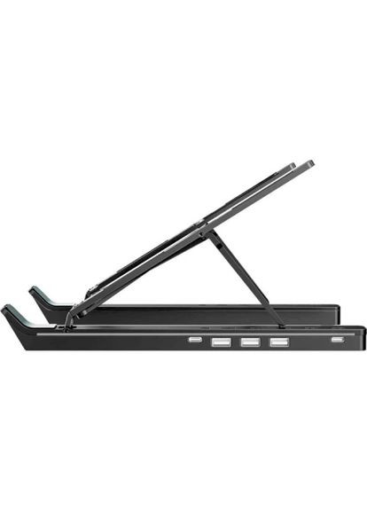 Підставка для ноутбука до 15.6" LS320HUB, Grey, USB 2.0 хаб: 1xType-C / 2xUSB, алюміній, 6 рівнів висоти OfficePro (370618304)