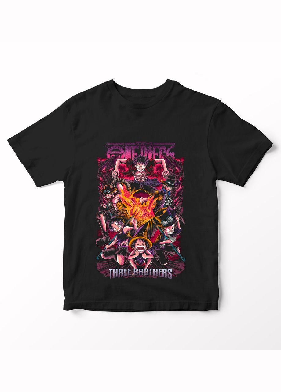Черная футболка с аниме принтом one piece - 36 No Brand