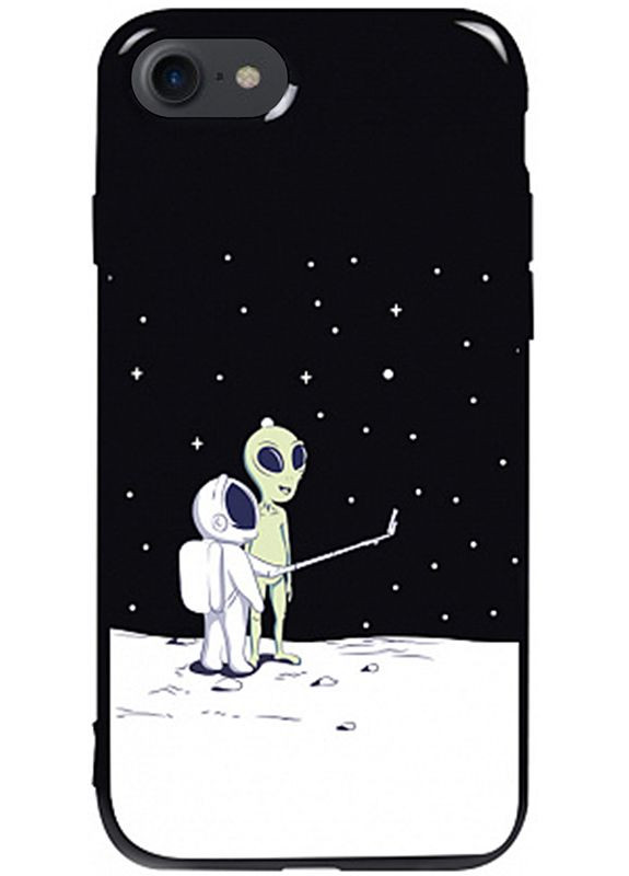 Чехолнакладка Pure TPU 2mm Print Case Apple iPhone 7/8/SE 2020 #40 Ufo Moon Black Toto (301784217)