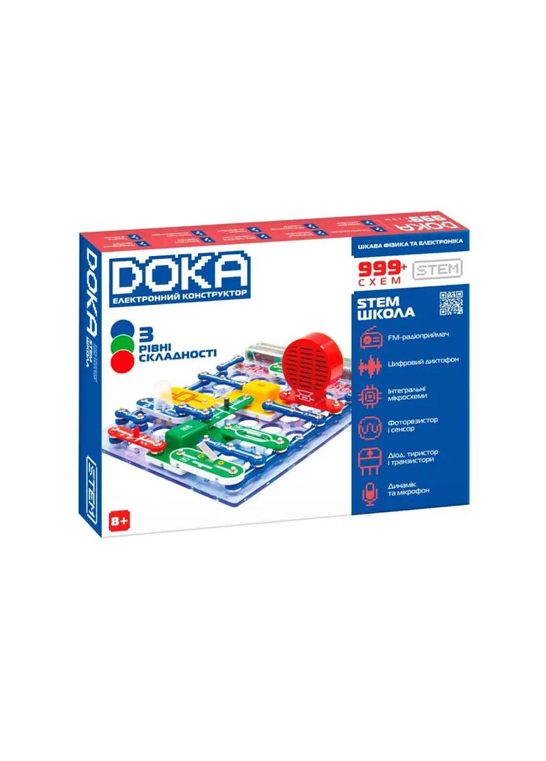 Електронний конструктор 999+ схем метал, пластик, магніт від 8 років в асортименті D70708 DOKA Кон0093 (370653536)