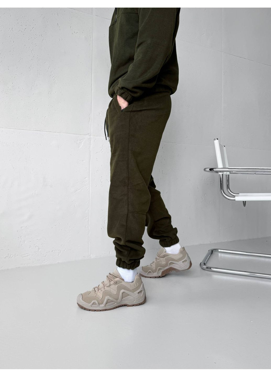 Зимовий чоловічий костюм Ran фліс полар хакі No Brand (365686026)