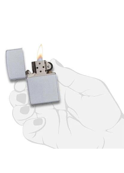 Комплект Запальничка 205 CLASSIC satin chrome + Бензин + Кремені в подарунок Zippo (316625136)