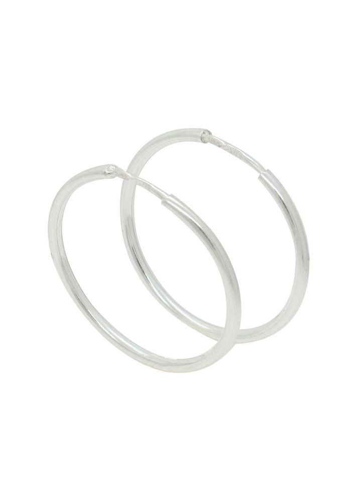 Срібні сережки кільця "Конго 2.5 см" No Brand (350667457)