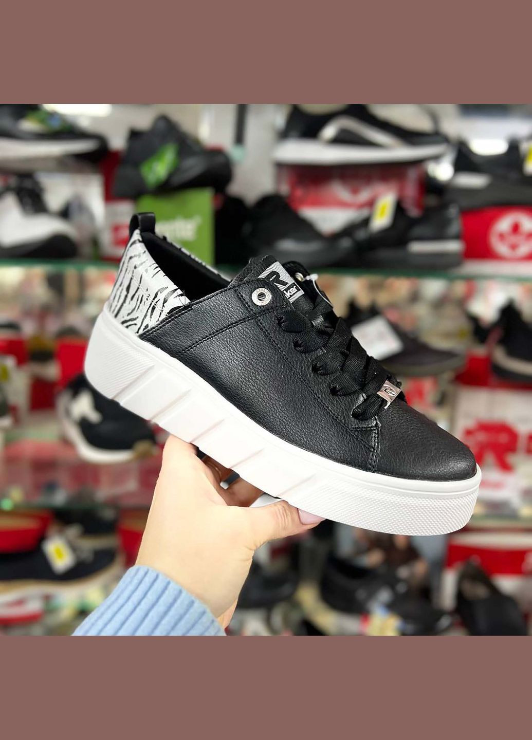 Черные демисезонные кеди Rieker